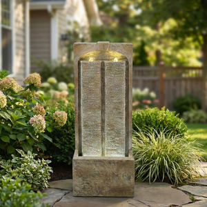 39 Inch Outdoor Water Fountain with Pump