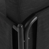 Dawson Outdoor Patio 2pcs Black Aluminum Club Chair Set with Water-Resistant Cushions