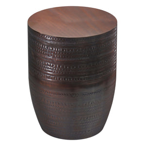 Johnsen - Handcrafted Large Metal Accent Table