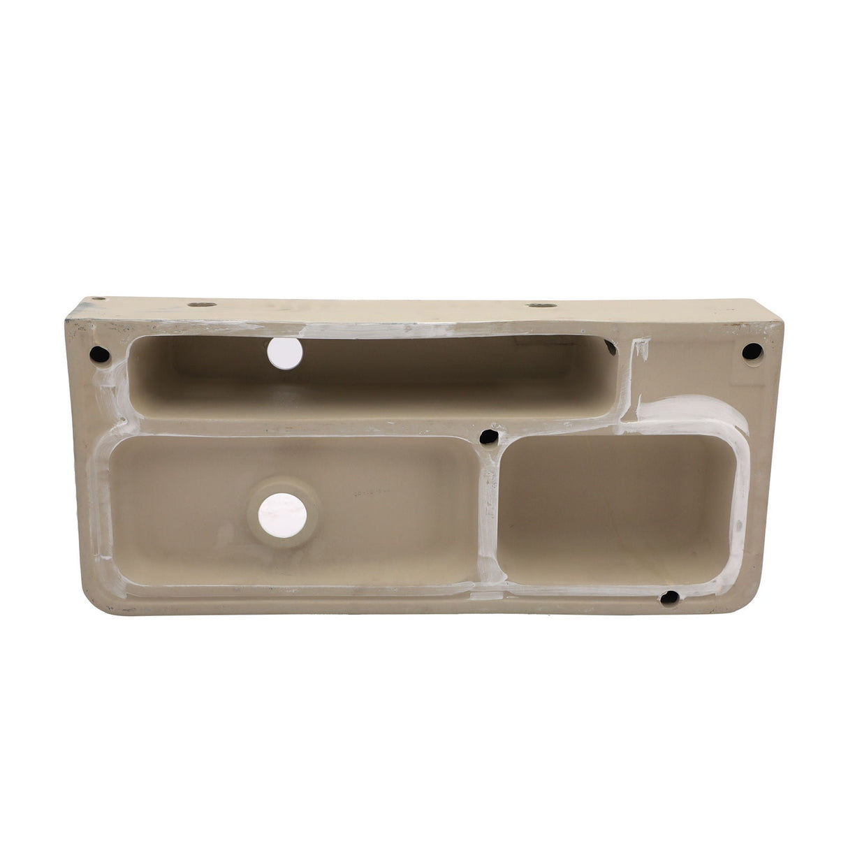 Inspired Console Sink With Built In Washboard, Overflow & Sleek Legs, 28" X 12" - White / Black