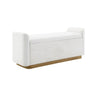 Upholstered Storage Bench With Safety Hinge