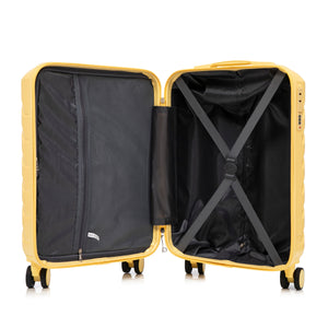 20 Inch ABS Hard Shell Travel Checked Luggage - Yellow