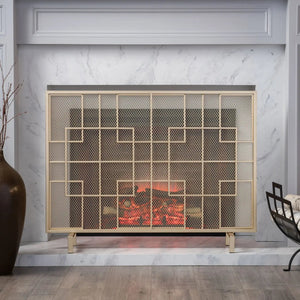 Dorothy - Modern Single Panel Iron Fire Screen