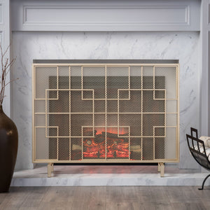 Dorothy - Modern Single Panel Iron Fire Screen