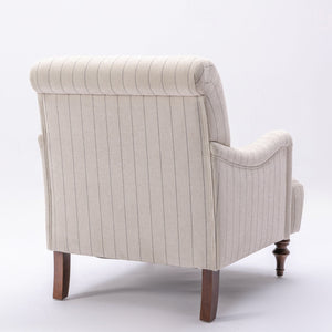 Sylvia - Striped Arm Chair - Natural