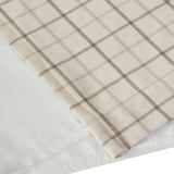 Plaid rod pocket and back tab curtain panel with fleece lining