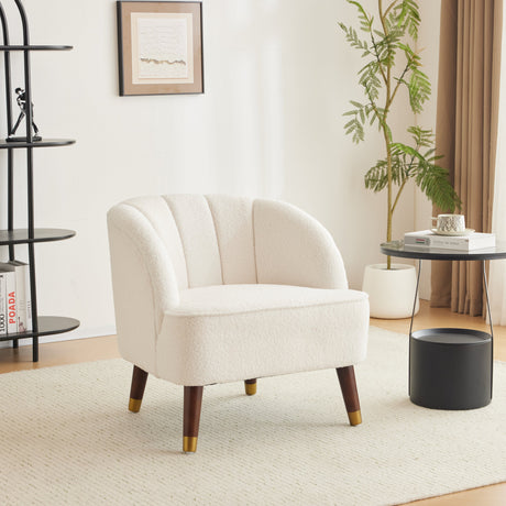 Upholstered Barrel Accent Chair