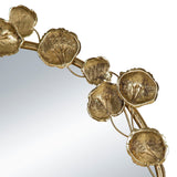 Full Length Arched Wall Mirror With Gold Leaf Accents