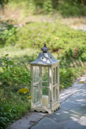 Wooden Candle Lantern Decorative Hurricane Lantern Holder