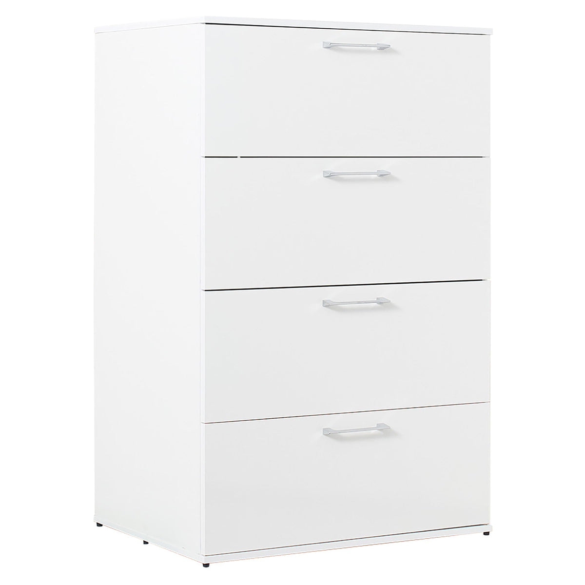 Glossy 4 Drawer Jumbo Chest with Extra Deep Storage - Dark Gray or White