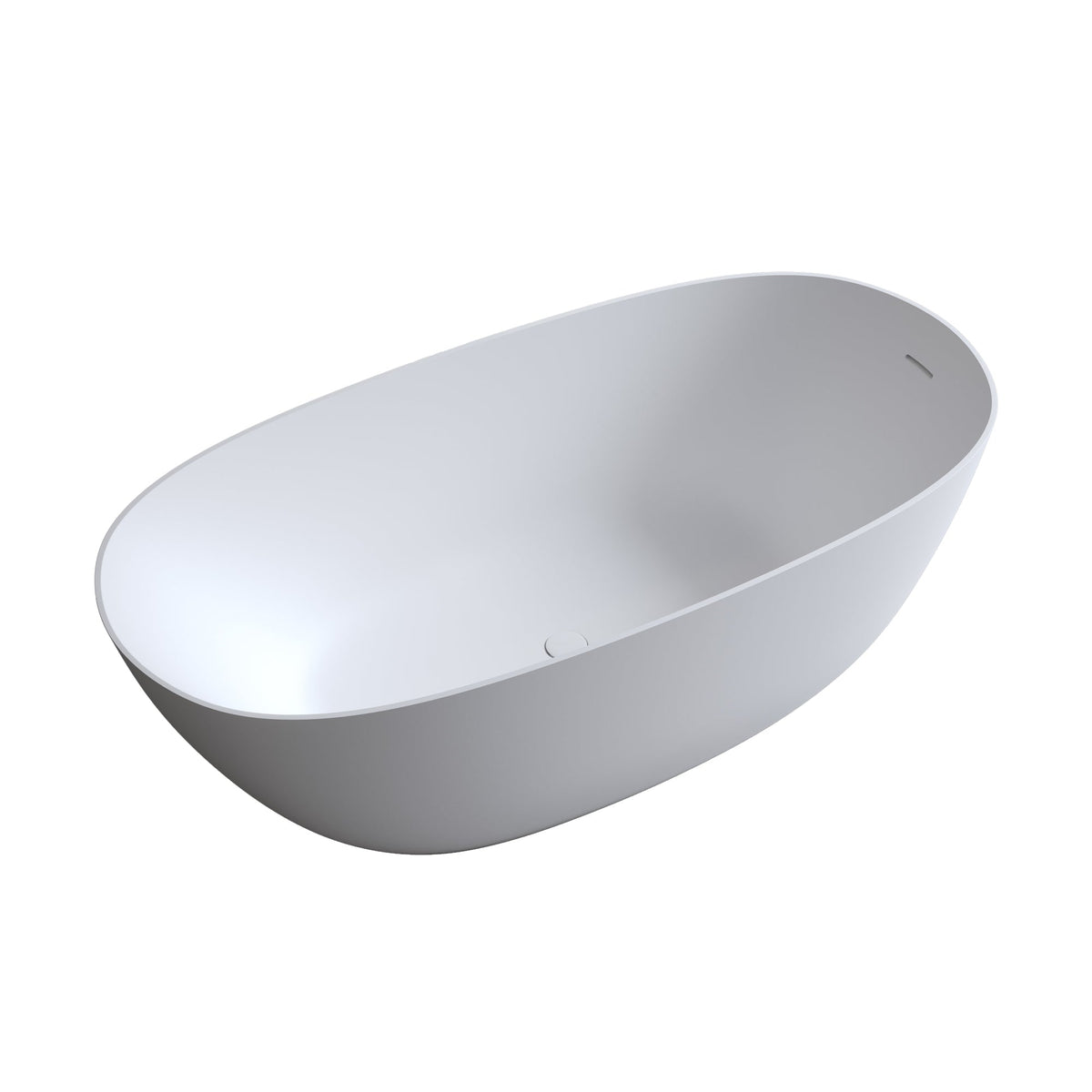 69" Freestanding Bathtub Resin Stone Soaking Tub