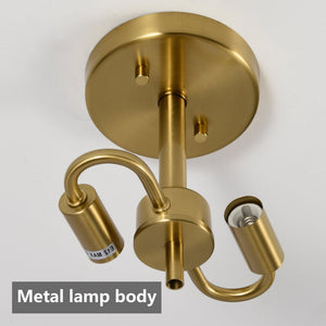 16.5' Glass Semi Flush Mount Ceiling Light Fixture