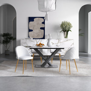 Marion - Dining Chair (Set of 2) - Gold / White