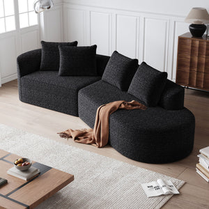 Upholstered Oversized Sectional Sofa - 4 Seater