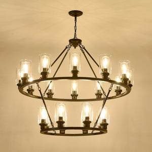 20-Light 2 Tier Chandelier