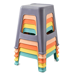 Colorful Stackable Classroom Stools, 5 Pack, Lightweight Plastic - Multicolor