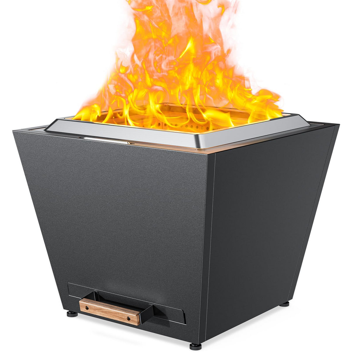 Cyberpit One Pro 25 inch Smokeless Fire Pit, Black