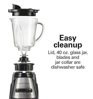 Hamilton Beach Power Elite Wave Action Blender with 40 Oz Glass Jar