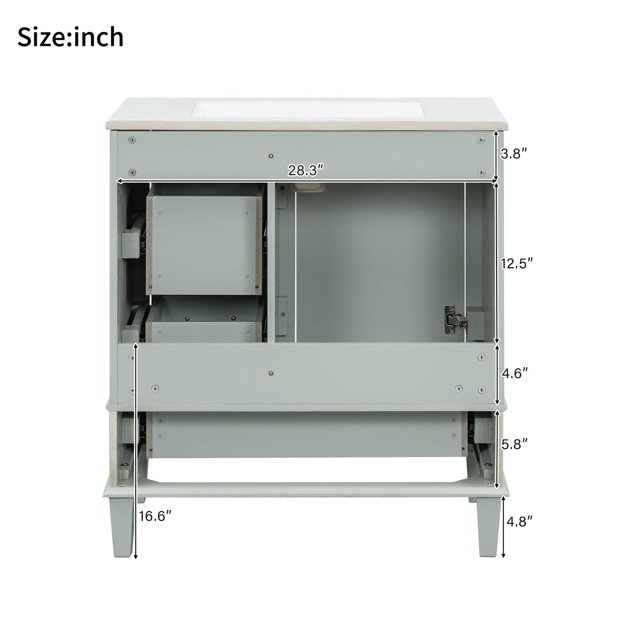 30" Bathroom Vanity with Sink Combo Set
