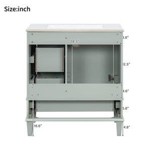 30" Bathroom Vanity with Sink Combo Set