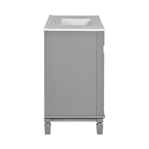 Bathroom Vanity With Top Sink, Basin On Cabinet With 2 Soft Closing Doors And 2 Drawers
