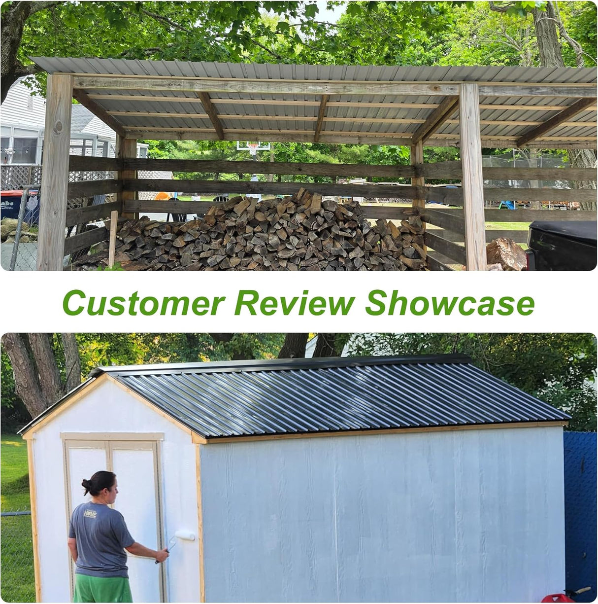 20PCS Metal Roofing Panels - Corrugated Galvanized Roof Panels