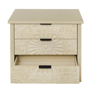 3 Drawer Cabinet, American Furniture, Suitable For Bedroom, Living Room, Study - Natural
