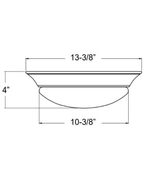 13"w 1-Light LED Flush Mount Ceiling Light Fixture Brushed Nickel Finish by RP Lighting
