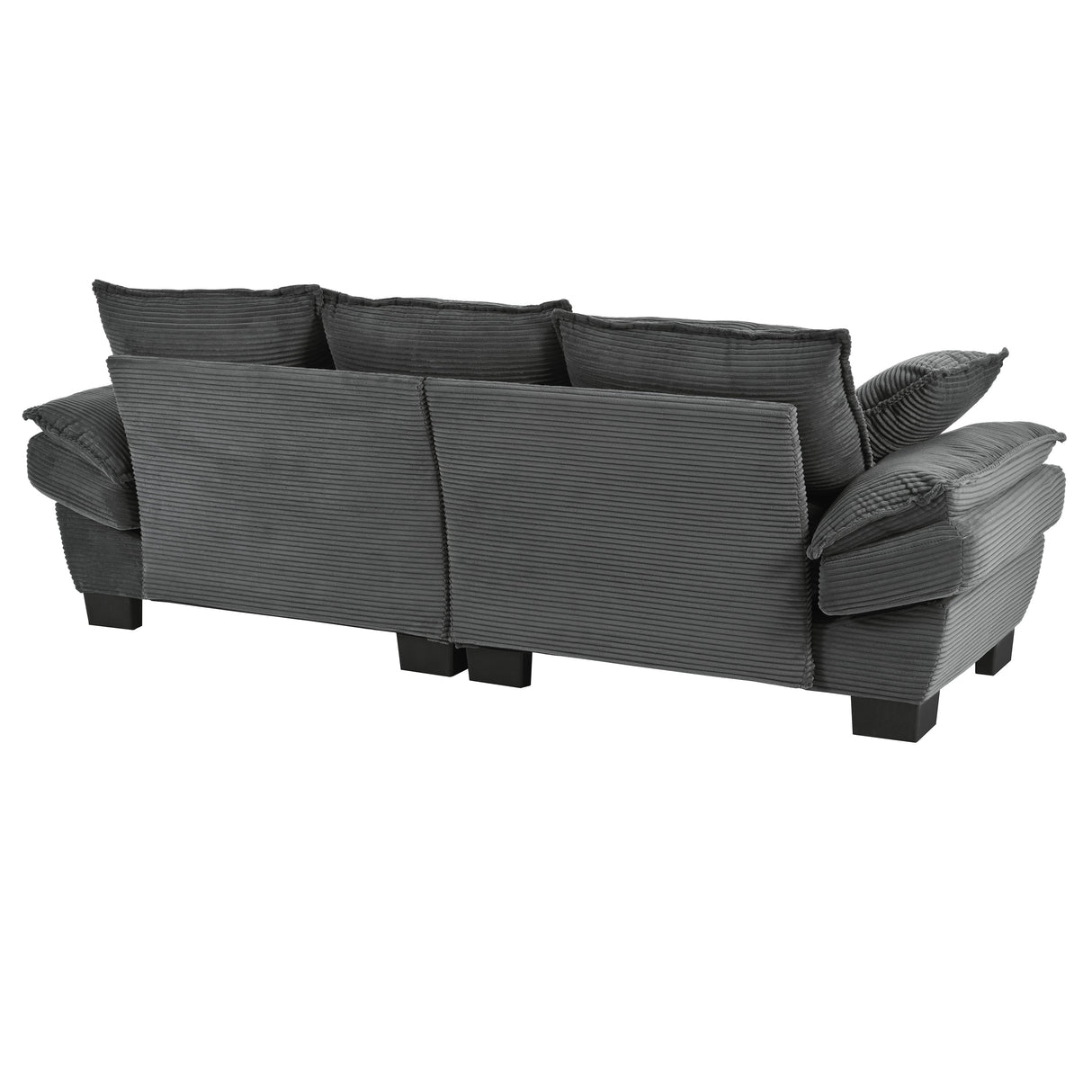 U-Style 85.4" Modern Curved Sofa