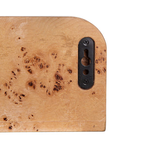 Burl Wood Floating Wall Shelf