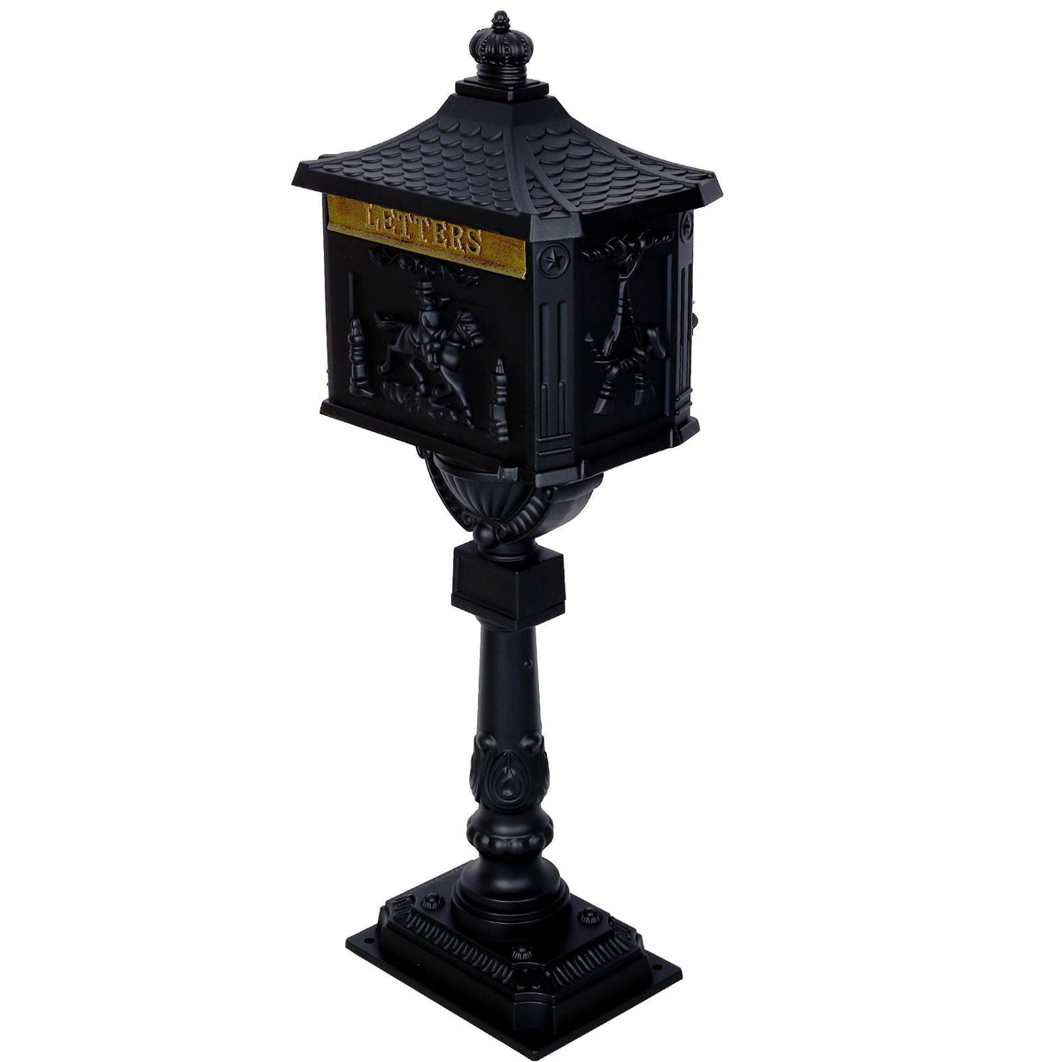 Cast Aluminum Mailbox with Durable Construction – Dark Brown, Black, or White