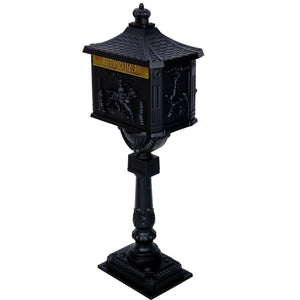Cast Aluminum Mailbox with Durable Construction – Dark Brown, Black, or White
