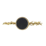 14.2x3.5x19.7" Iron Floral Hurricane With Marble Base