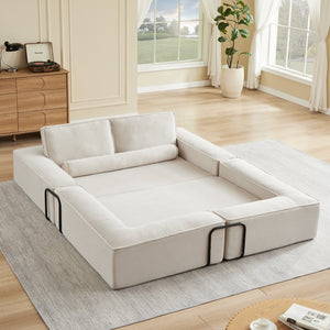 Large Modern Corduroy Sofa Can Be Freely Combined