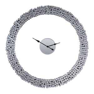Kachina - 39" Wall Clock - Mirrored & Faux Gems