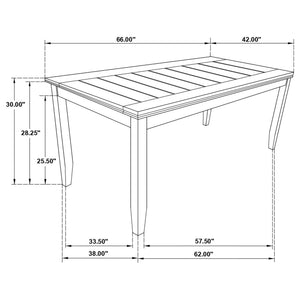 Dexter - Rectangular Plank Top Dining Table - Dark Gray