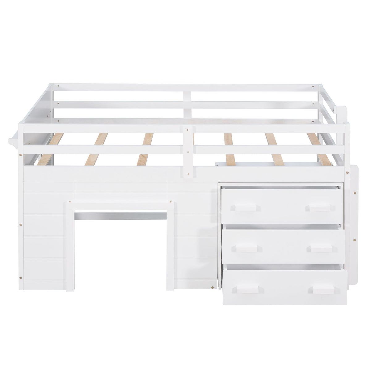 Loft Bed With Cabinet And Shelf