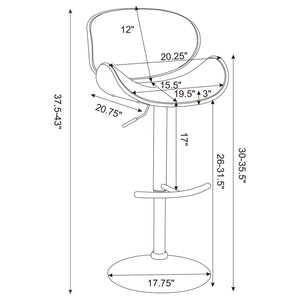 Adjustable Height Bar Stool - Black