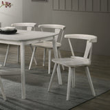 Modern Farmhouse Wood Dining Chairs, Set of 2