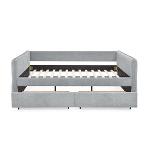 Upholstered Daybed & 2 Drawers