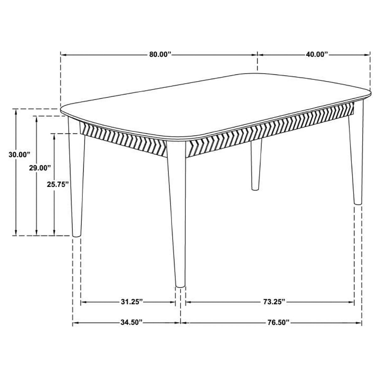 Crossmoor - Sheesham Dining Table - Natural Wood