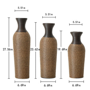 Classic And Neat Floor Vase, High Independent Flower Stand (Set of 3)