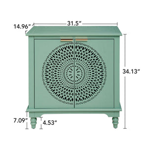 Hollow - Carved 2 Doors Accent Cabinet