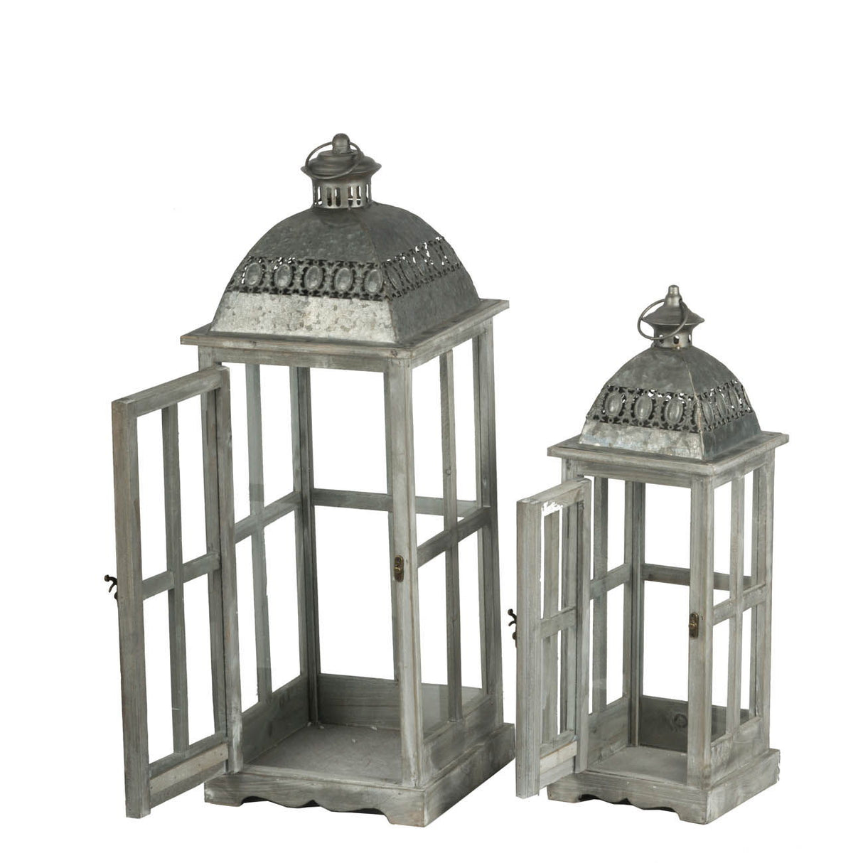 Wooden Candle Lantern Decorative Set for Indoor and Outdoor Use