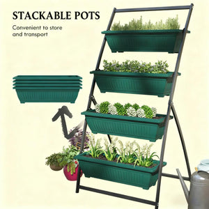 4-Tier Vertical Raised Garden Planter with 4 Boxes