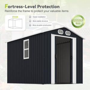 Campcraft 8x6 FT Outdoor Metal Storage Shed
