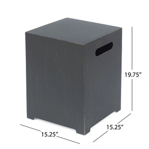 Modern Tank Holder Side Table With Powder Coated Frame