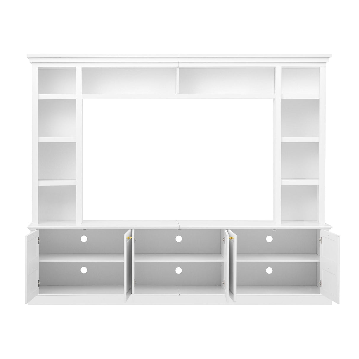 All-In-One TV Stand With Bookcase For TVs Up To 70"