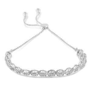 Sterling Silver Diamond Bolo Bracelet (0.1 cttw, I-J Color, I3 Clarity)