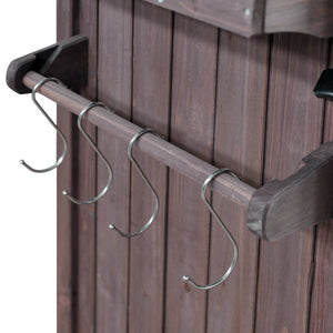 K&K 78.3' Outdoor Kitchen Island with Foldable Grill Table